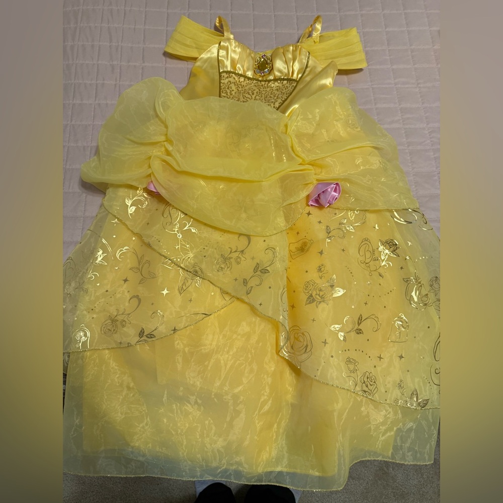 Disney Golden Yellow Dress with Satin Finish